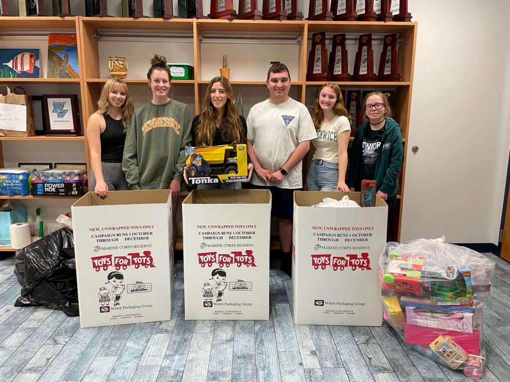 DECA students collect toys for Toys For Tots