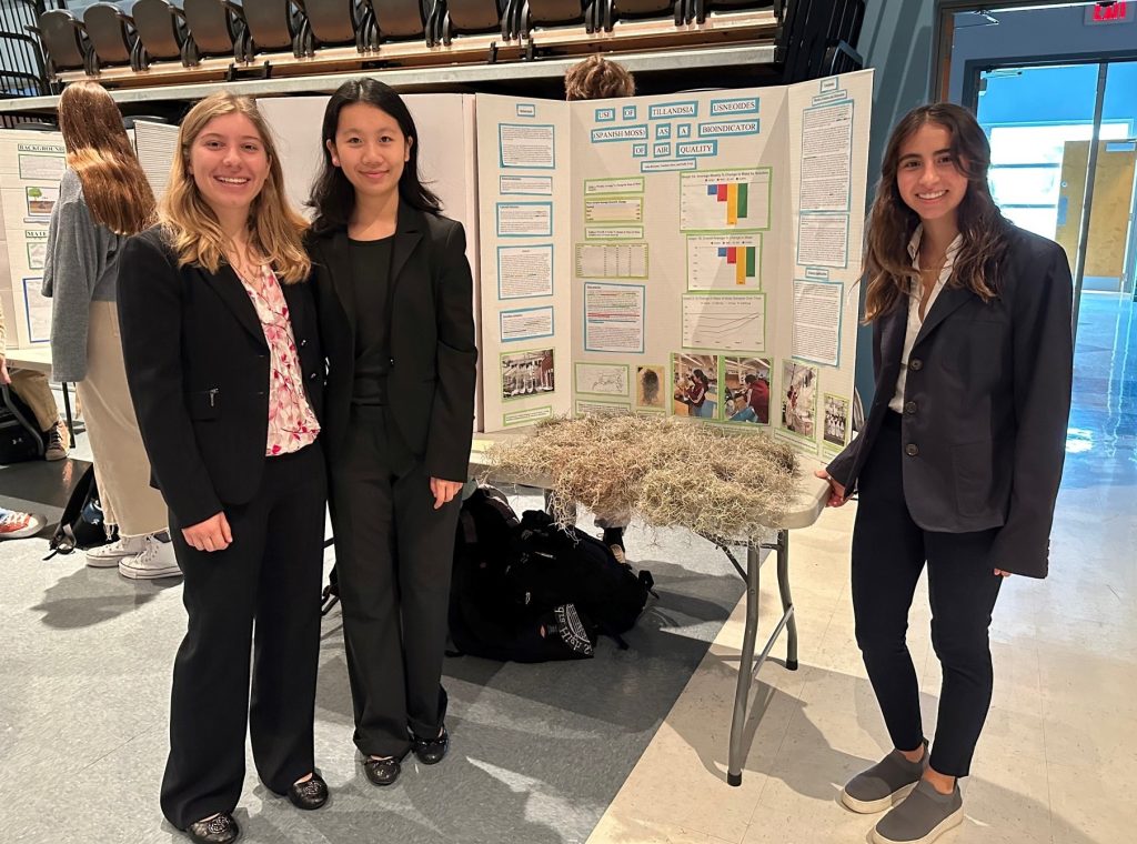 Biotech Academy students present at the Science Fair.